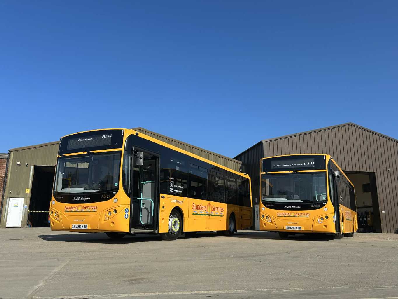 Two brand new Coasthopper buses